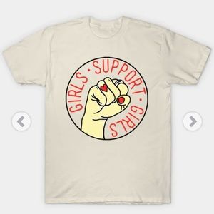Etsy • T-Shirt • Cream • Girls Support Girls • Size Women’s Large